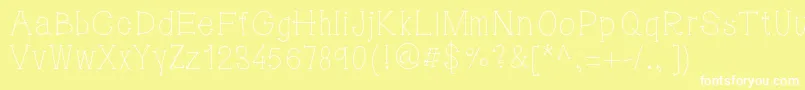 フォント5pm2 – 黄色い背景に白い文字