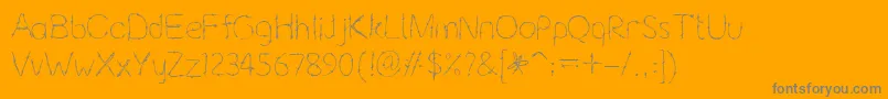 Barbaric2bReg-Schriftart – Graue Schriften auf orangefarbenem Hintergrund