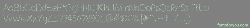 Barbaric2bReg Font – Green Fonts on Gray Background