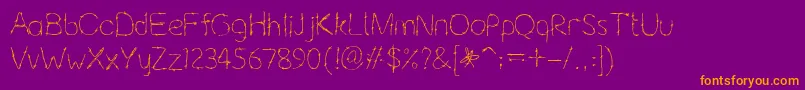 Barbaric2bReg Font – Orange Fonts on Purple Background