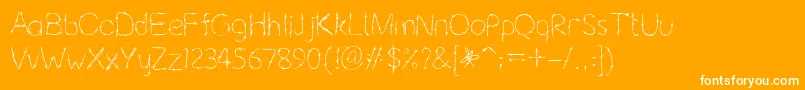 Barbaric2bReg Font – White Fonts on Orange Background