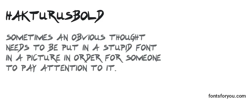 Review of the Hakturusbold Font