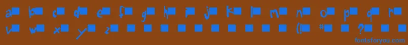 Sugarfish Font – Blue Fonts on Brown Background