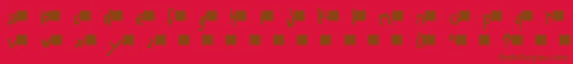 Sugarfish Font – Brown Fonts on Red Background