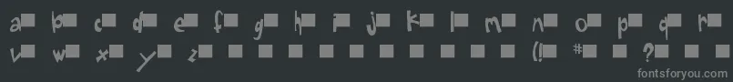 Sugarfish Font – Gray Fonts on Black Background