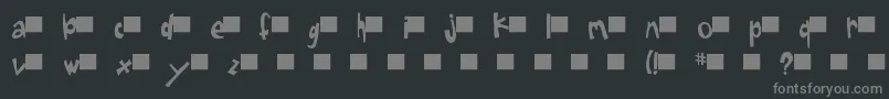 Czcionka Sugarfish – szare czcionki na czarnym tle