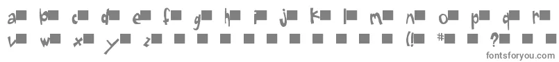 Sugarfish-fontti – harmaat kirjasimet valkoisella taustalla