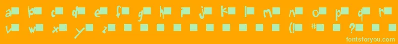 Sugarfish Font – Green Fonts on Orange Background