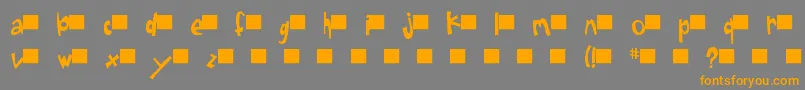 Sugarfish Font – Orange Fonts on Gray Background