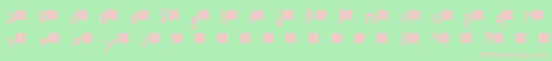 フォントSugarfish – 緑の背景にピンクのフォント