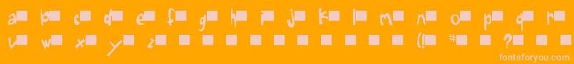 Sugarfish Font – Pink Fonts on Orange Background