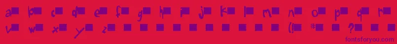 Sugarfish Font – Purple Fonts on Red Background