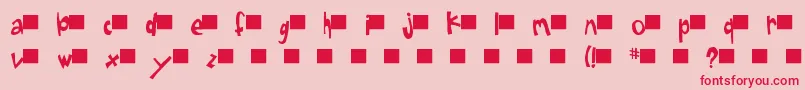 Sugarfish Font – Red Fonts on Pink Background