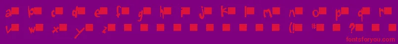 Sugarfish Font – Red Fonts on Purple Background