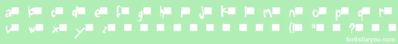 Sugarfish Font – White Fonts on Green Background