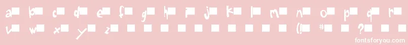 Sugarfish Font – White Fonts on Pink Background