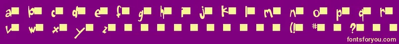 Sugarfish Font – Yellow Fonts on Purple Background