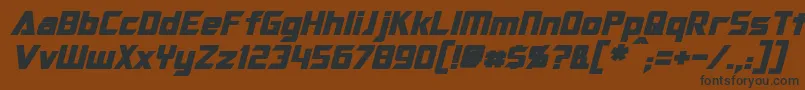 OptimusBoldItalic Font – Black Fonts on Brown Background