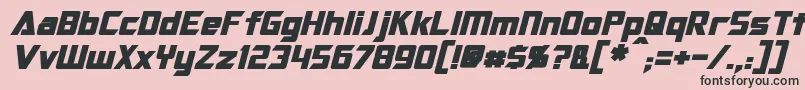 OptimusBoldItalic Font – Black Fonts on Pink Background