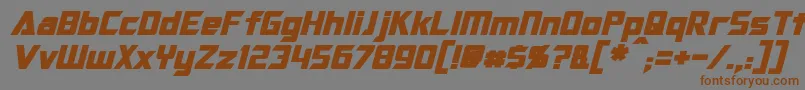 OptimusBoldItalic Font – Brown Fonts on Gray Background