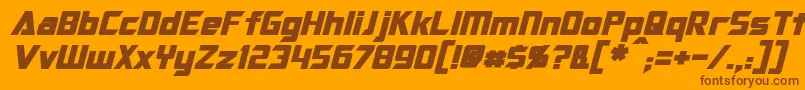 OptimusBoldItalic Font – Brown Fonts on Orange Background