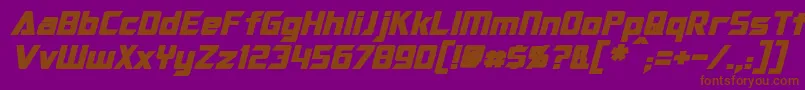 OptimusBoldItalic Font – Brown Fonts on Purple Background