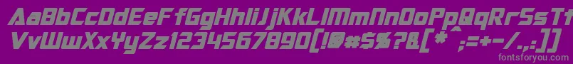 OptimusBoldItalic-Schriftart – Graue Schriften auf violettem Hintergrund