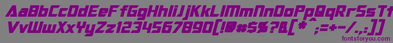 OptimusBoldItalic Font – Purple Fonts on Gray Background