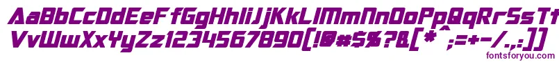 OptimusBoldItalic Font – Purple Fonts on White Background