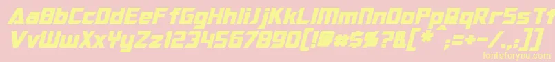 OptimusBoldItalic Font – Yellow Fonts on Pink Background