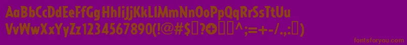 Impactall Font – Brown Fonts on Purple Background