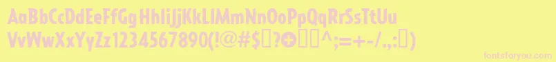 Impactall Font – Pink Fonts on Yellow Background