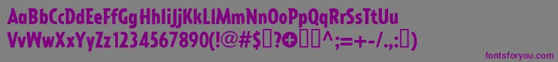 Impactall-fontti – violetit fontit harmaalla taustalla