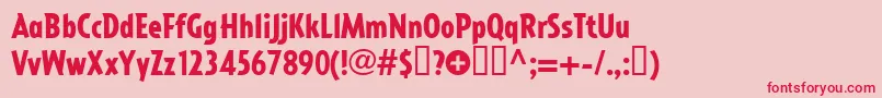 Impactall Font – Red Fonts on Pink Background