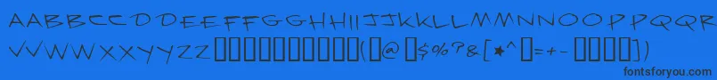 Krazy Font – Black Fonts on Blue Background