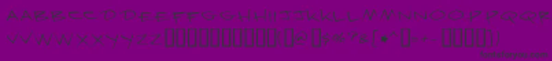 フォントKrazy – 紫の背景に黒い文字