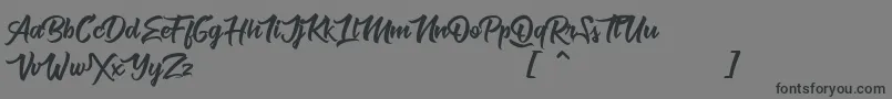 MuskatersPersonalUse Font – Black Fonts on Gray Background