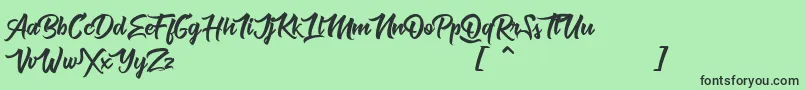 MuskatersPersonalUse Font – Black Fonts on Green Background