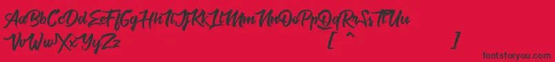 MuskatersPersonalUse Font – Black Fonts on Red Background