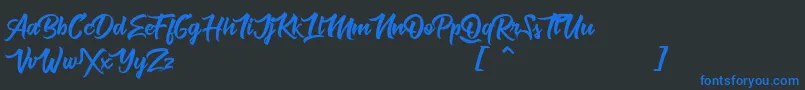 MuskatersPersonalUse Font – Blue Fonts on Black Background