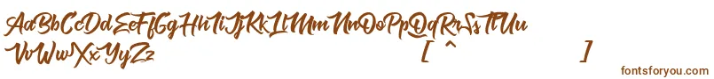 MuskatersPersonalUse Font – Brown Fonts on White Background