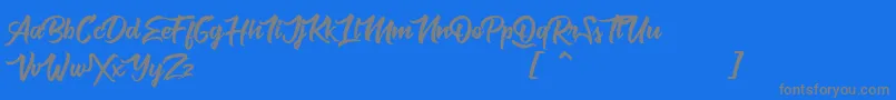 MuskatersPersonalUse Font – Gray Fonts on Blue Background