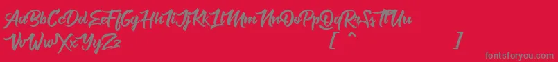 MuskatersPersonalUse Font – Gray Fonts on Red Background