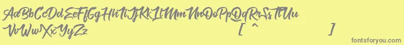 MuskatersPersonalUse Font – Gray Fonts on Yellow Background