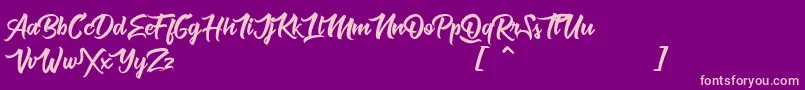 MuskatersPersonalUse Font – Pink Fonts on Purple Background