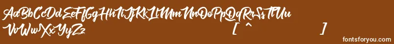 MuskatersPersonalUse Font – White Fonts on Brown Background