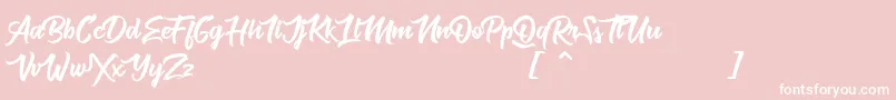 MuskatersPersonalUse Font – White Fonts on Pink Background