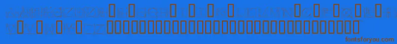 Duerlcc Font – Brown Fonts on Blue Background