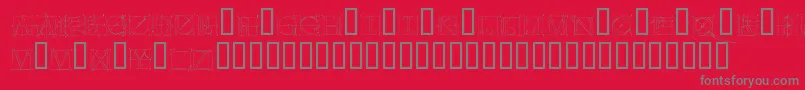 Saiba mais sobre a fonte Duerlcc Fonte Duerlcc – fontes cinzas em um fundo vermelho