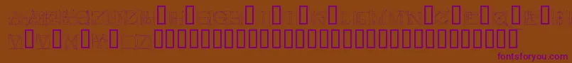 Шрифт Duerlcc – фиолетовые шрифты на коричневом фоне